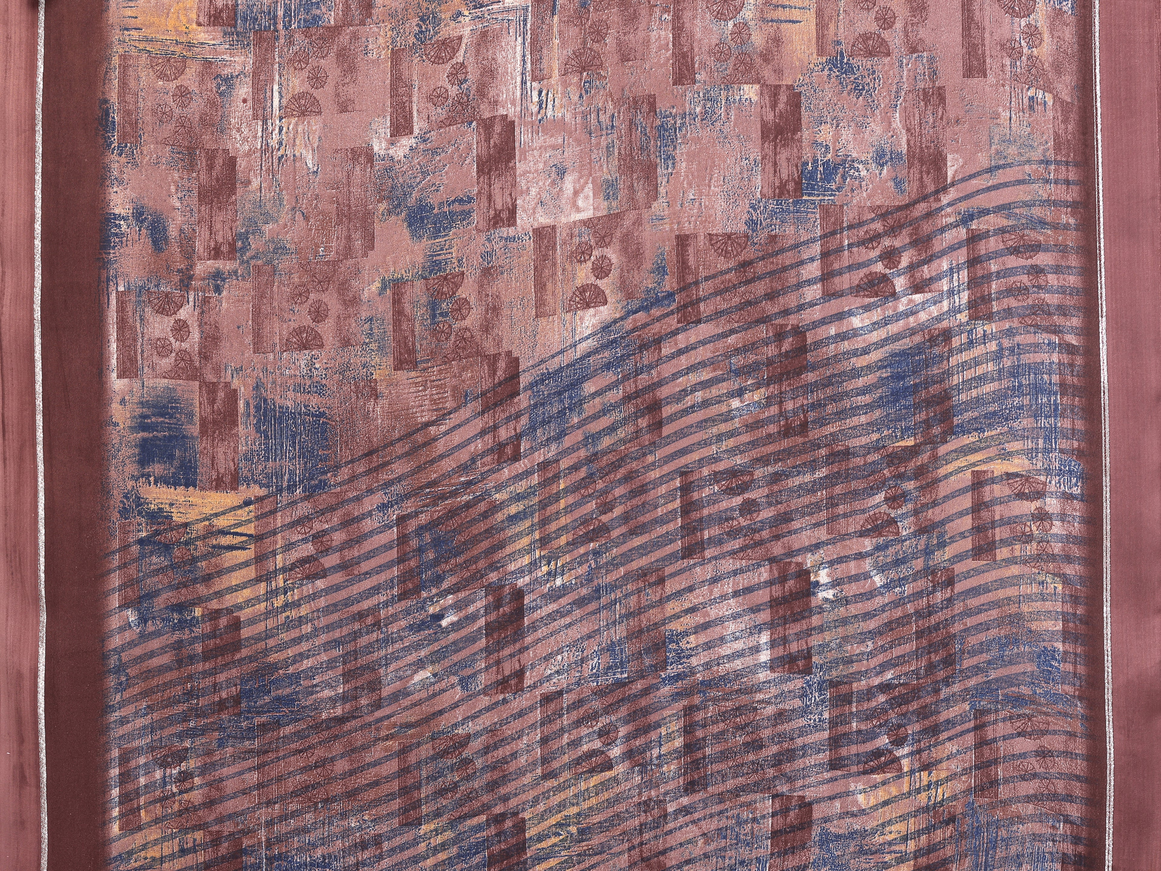 Brown Printed Georgette Saree for Women – Lightweight Partywear & Casual Wear